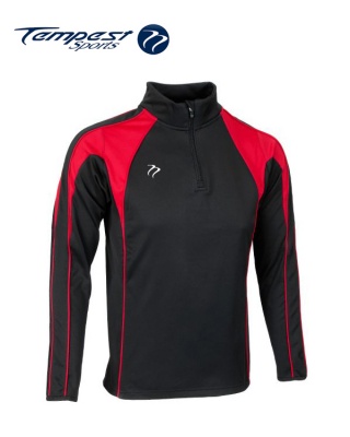 Tempest CK Black Red Half Zip Midlayer